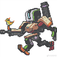 Opninenoone采集到Overwatch Pixelate／守望先锋 像素 拼豆图纸