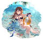 Summer Beatrix Illustration from Granblue Fantasy