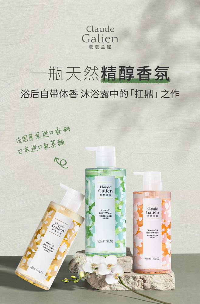 歌歌兰妮幸运风铃香水沐浴露持久留香氨基酸...