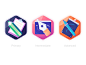 3 badges design icon medal