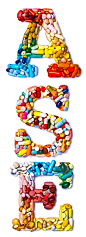五彩糖果药物字体设计封面大图