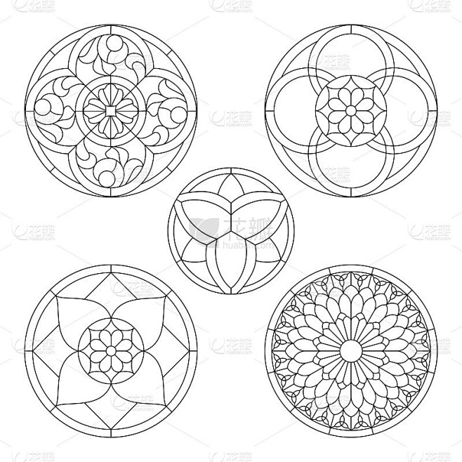 彩色玻璃图案