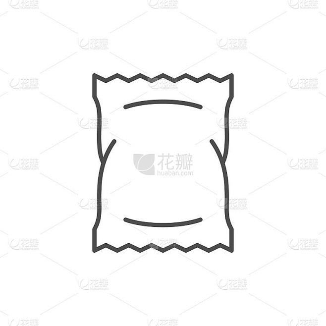 食品包装袋线轮廓图标