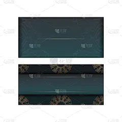 欢迎小册子模板与渐变绿色与复古黄金装饰您的品牌。