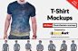 男装短袖T恤衫休闲运动衫服装展示效果图VI智能图层PS样机提案素材 Tshirt Mockups Man Version Vol-1.1 - 南岸设计网 nananps.com