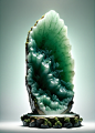 03191-1236698799-Photographic photo,realistic,cinematic,large area blank,front view,a piece of jade,atmospheric lighting,white background,Medium