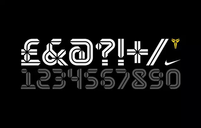 耐克为科比设计独有字体 (原图尺寸：74...