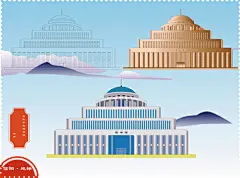 信阳农业学院图书馆手绘