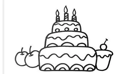 蛋糕简笔画_百度图片搜索-花瓣网