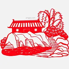 手绘中国风猪年世界名胜古迹风景区剪纸窗花杨柳风图片大小2000x2000px 图片尺寸987.49 KB 来自PNG搜索网 pngss.com 免费免扣png素材下载！白色#窗花#古城墙#古迹#红色#假山#剪纸风格#卡通手绘#世界名胜#手绘#书房#台阶#贴纸#
