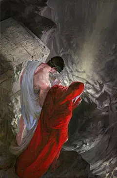 今天发的《神曲》视频里，很多配图来自一位我很喜欢的意大利插画家Gabriele Dell'Otto.贴个九宫格给大家欣赏一下。他配图的那一套《神曲》真的是贵且值。

#艺术# #插画# ​​​​