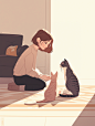 ls7623_A_woman_in_her_thirties_is_kneeling_on_the_floor_playing_2e43f998-be22-4130-8ec4-bfa0406d7379
