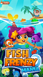 《fish mania》Q版可爱海洋消消乐UI游戏界面_点击查看原图