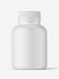 Matt pharmaceutical jar mockup - Smarty Mockups : Jar with medicine mockup. It is easy to use and customize. Mockup is preapred in high resolution. You can adjust label size and shape. 