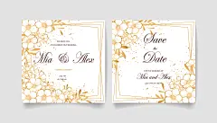 花卉叶子矢量海报