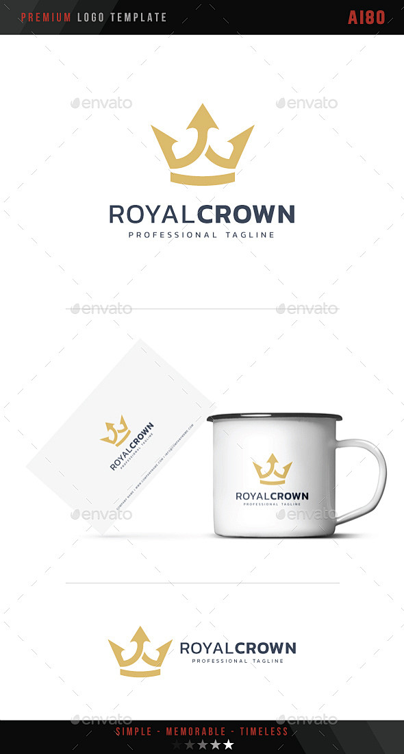 皇家皇冠标志——符号标志模板Royal ...