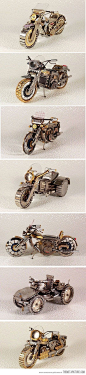 Cool bikes mаdе out of old watches - #steampunk