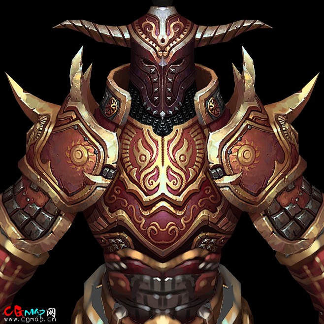 蒲神-男战士角色3D模型下载