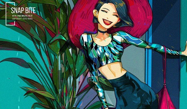 一位个人风格强烈的韩国插画师：랙。他作品...
