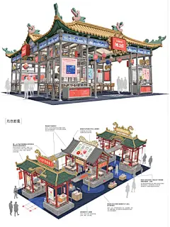国潮集市，未来主义重构新国风快闪店设计 - 小红书