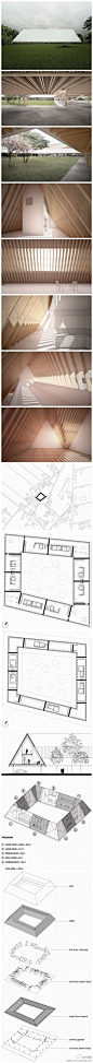 【千叶市的“8 HOUSES”】来自巴黎的Betillon/Dorval-Bory 在日本的千叶县设计了一所共同享有一个屋顶的独立住宅——8 houses。这座8 houses的内部整体框架是利用阁楼空间穿插于山墙结构之中