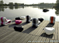 漂亮的模块化椅子设计欣赏，滨水空间，室外家具，亲水木平台
