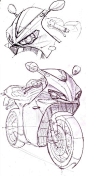 【直击设计全过程】摩托车设计专题 草图篇（二） Rieju RS3 by Mark Wells——欢迎加入工业设计手绘交流群 44273244