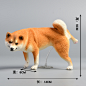 JXK1/6创意搞怪沙雕抬腿撒尿狗摆件半蹲拉屎柴犬模型手办礼品礼物-淘宝网