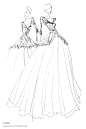 Q姑妞 手绘 服装效果图 婚纱（图片均为本人原创，转载分享请注明出处）