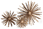 Hollywood Regency Brass Designer Starburst Sculpture - M - contemporary - sculptures - Kathy Kuo Home