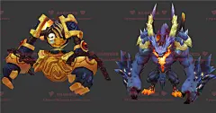 游戏美术素材 Q卡通人物动画角色武器动物怪物3D模型 3dmax源文件-淘宝网