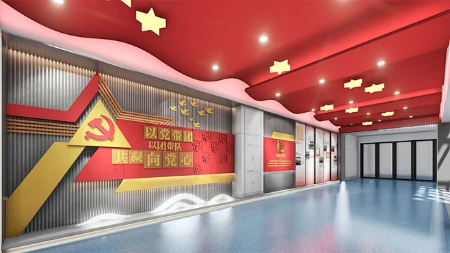 学校党建品牌设计空间设计_闫瑞超_【68Design】-花瓣网