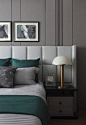 Nifty Gray-Green of Modern Bedroom