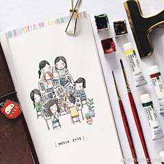 努力行走采集到儿童插画
