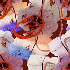 手绘水彩笔触无缝图案。抽象的纹理。现代艺术设计。