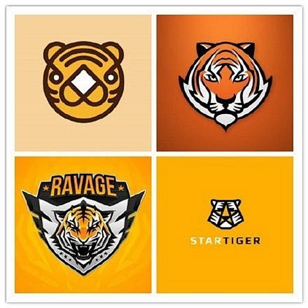 老虎为主题logo设计 ​​​​