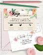 Painterly Floral Wedding Invitation : A Casual Wedding Invitation with Watercolour Flowers, Perfect for a Lovely Garden Reception.