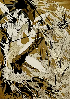 日本插画家 加藤彩 的插画中充斥着 “古典，华丽，阴郁，奢靡，扭曲＂的味道，作品具有强烈的宗教和东方味道，十分唯美OCG插画控 ​​​​