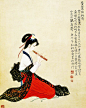 _婷婷袅袅 婉约仕女 _工笔人物采下来 #率叶插件，让花瓣网更好用#