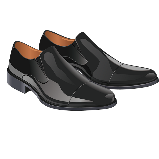 手绘男士皮鞋png
