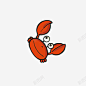螃蟹卡通红色 创意素材