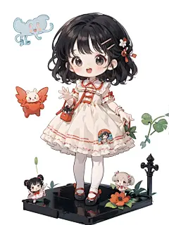 #少女插画 #Q版全身 #可爱插画 #Ai绘画 #壁纸 #MewXAI 此图片由@MewX AI 制作生成。 - 小红书