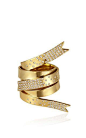 Line Ribbon Ring With White Diamonds by ELENA VOTSI for Preorder on Moda Operandi: @北坤人素材