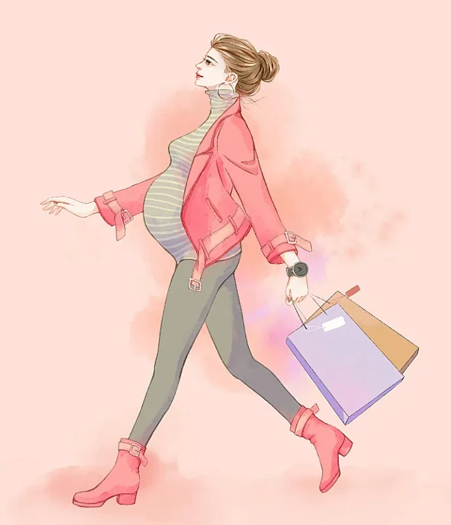 孕妇S手绘图片—正版孕妇S手绘图片_高清...