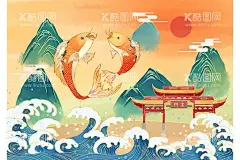 国潮背景  - 源文件下载【酷图网】国潮,国潮风,一起向未来,踔厉奋发,笃行不怠,国潮山水,廊桥,山水,水墨山水,新中式国画,新中式山水,国潮背景,不负韶华,亭子,客厅装饰画,山水画,背景墙,画册封面,封面设计,背景设计,国潮封面,橱窗设计,文化艺术,绘画书法,铁塔,电力,国网,电塔,电力铁塔,民居,庭院,最美浙丽,醉美浙里,浙丽醉美,