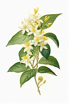 秋天秋季桂花插画