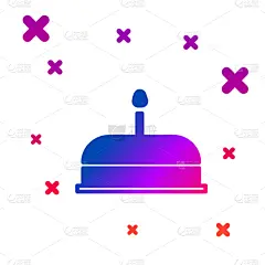 蛋糕,分离着色,蜡烛,彩色图片,图标,可爱的,事件,周年纪念,燃烧,问候