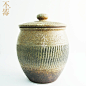 【不器】 日式茶具/茶道 纯手工粗陶茶叶罐.云霄 Y061