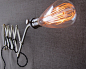 Minimalist Bare Bulb Scissor Lamp by HbernationRstoration on Etsy, $160.00