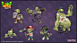art direction  base building  cartoon concept art Digital Art  Post Apocalyptic strategy stylised Tower Defense zombie game